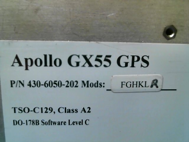 Apollo 430-6050-202 APOLLO GX55 GPS (W/ TRAY)